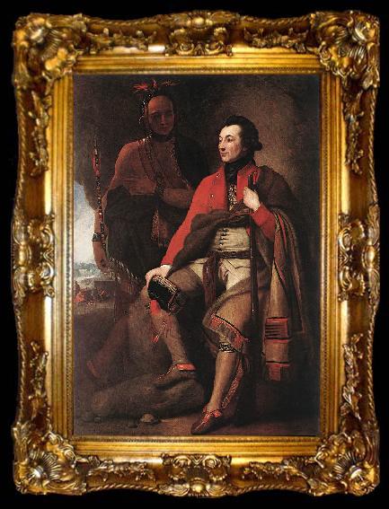 framed  WEST, Benjamin Portrait of Colonel Guy Johnson, ta009-2